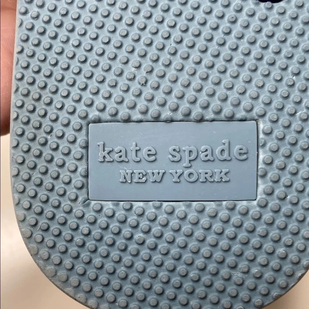 Kate Spade Flatbush Flip Flop Thong Sandals Blue/Pink Multicolor Striped Size 10